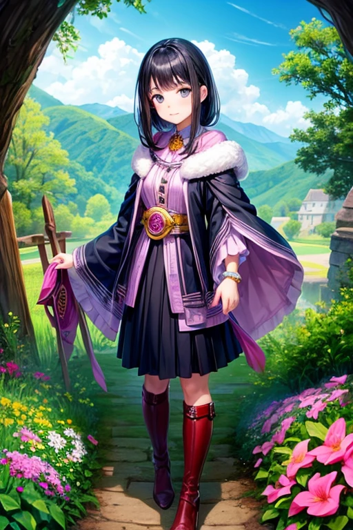 Cute Girl ,high quality,Fantasy,landscape,Black Hair, colorful,In the room、