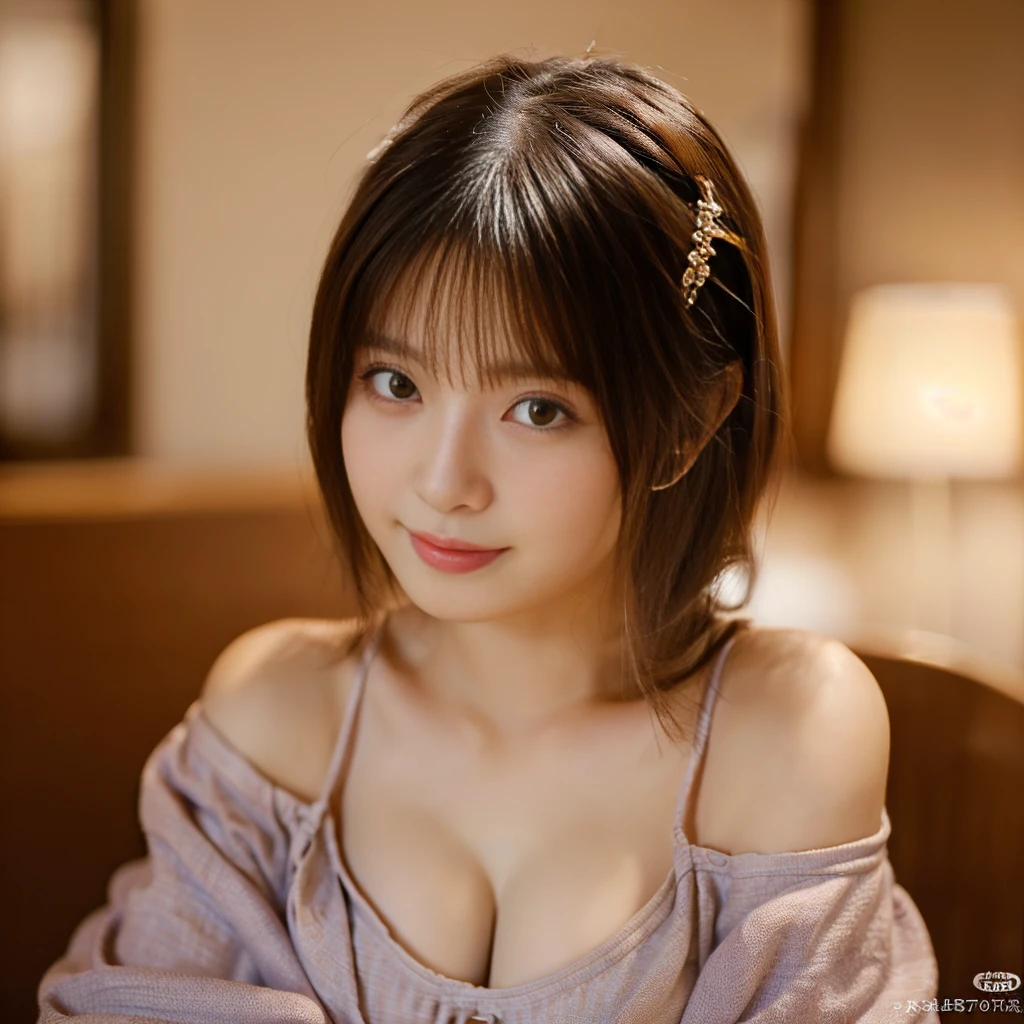 (top-quality, in 8K, masterpiece:1.3)ultra high res, (simple, photorealistic:1.4), RAW photo, cute, (pupil, lights in the eyes), detailed beautiful face, (high resolution detail of human skin texture:1.10), masterpiece, best quality, (illustration), cute, solo sharp focus, 1girl, solo, cleavage, glossy skin, looking at viewer, japan, doyagao, (full body shot,seductive pose, breasts out, nsfw, gigantic breasts:1.20), (realistic, photorealistic, photo-realistic:1.37)