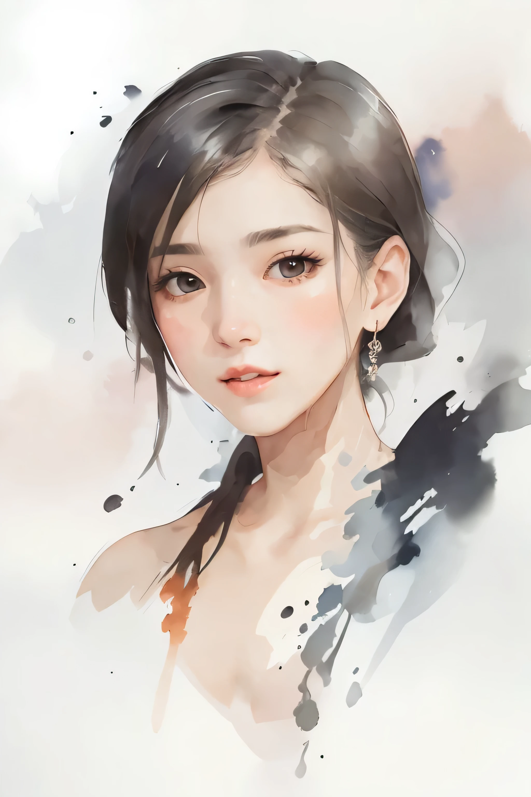 roof,(White Background:1.4), ((tachi-e)), original,(figure:1.1),(Highest quality),(masterpiece:1.1),(Highly detailed CG Unity 8k wallpaper:1.1), (colorful:0.9),(Panoramic Photos:1.4),(alone:1.2), (splashing ink),(Color splashes),((watercolor)), Crisp and sharp focus,{ One girl standing },((Korean Style )),Floral Background,Outdoor,rock, View your viewers, Have a happy expression,A kind smile,Pure,Beautifully detailed face and eyes,Beautiful and intricate details of decorative patterns on clothing, Black Hair,Iris,Color Water