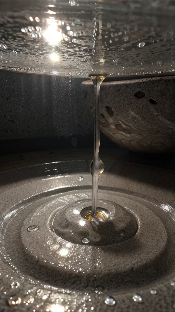 Indonesian map with water droplets on it. The map is grey and has a slightly rough texture. The water droplets are clear and spherical, and they reflect the light in a way that makes them sparkle. The overall effect is very calming and peaceful.