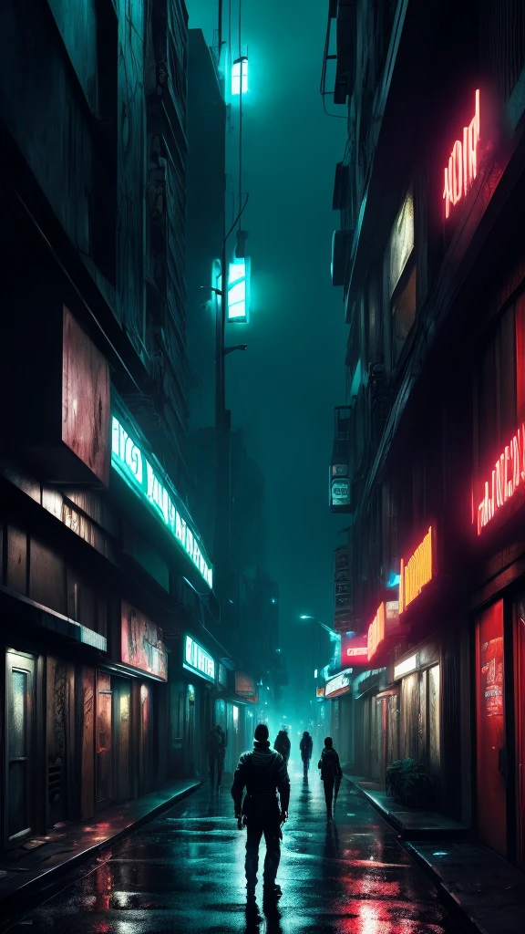 a mutant human creature with mechanical limbs, distorted facial features, standing on the side of a busy street in Indonesia at night, a large tree in the background, looking out at the heavy traffic, dark and moody lighting, (best quality,4k,8k,highres,masterpiece:1.2),ultra-detailed,(realistic,photorealistic,photo-realistic:1.37),cinematic lighting,dark moody atmosphere,highly detailed,digital painting,concept art style,horror,sci-fi,dystopian,gritty,grungy,neon lights,dramatic shadows