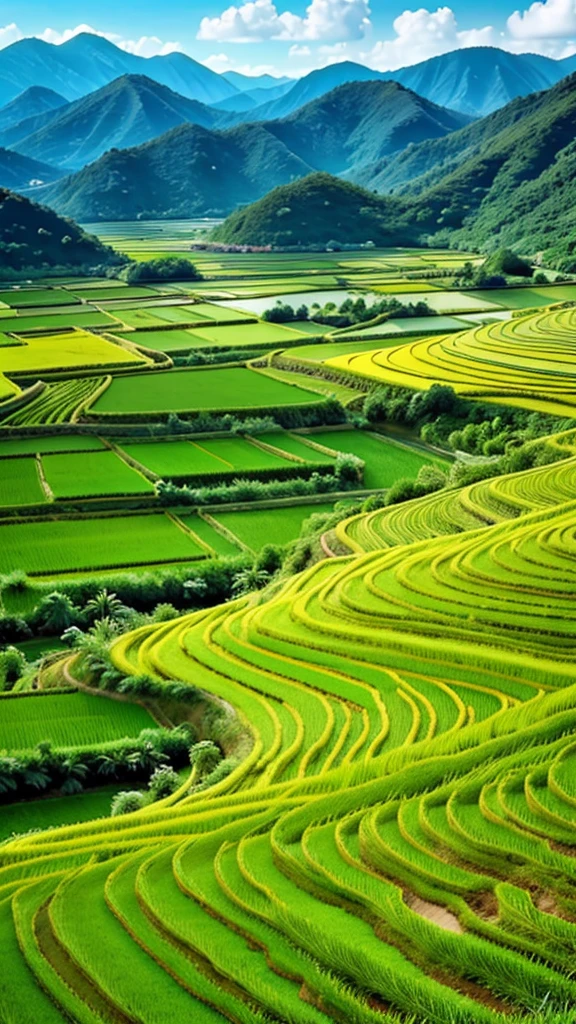 Beautiful rice fields