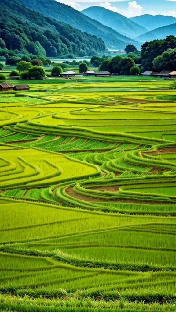 Beautiful rice fields
