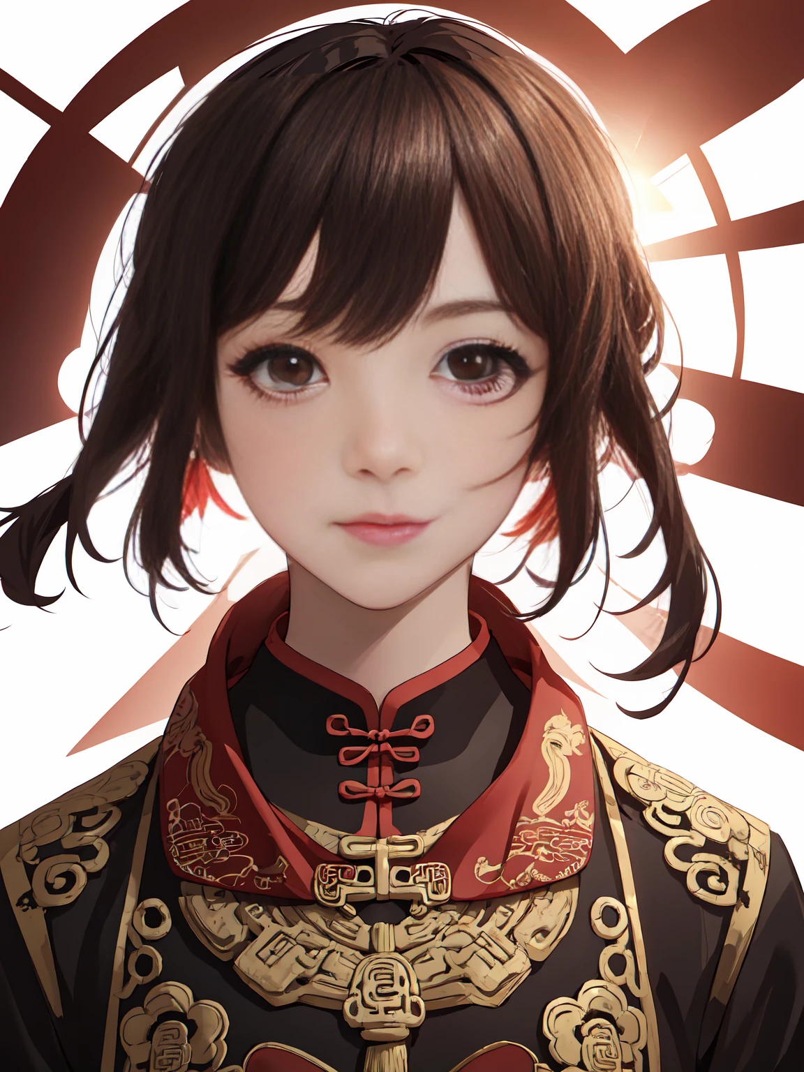 A girl, ancient Chinese costume, whole body, sunshine, clear face, clean white background, masterpiece, super detail, epic composition, ultra HD, high quality, extremely detailed, official art, uniform 8k wallpaper, super detail, 32k