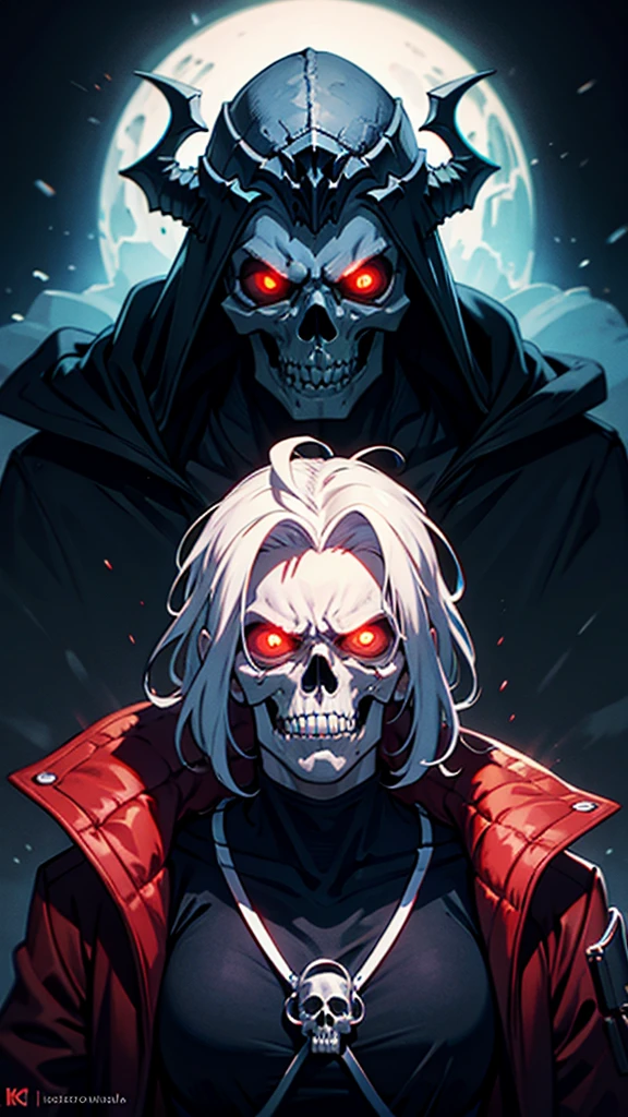 8k, extremely sculpted, cinema lighting, an angry wizard skull with red eyes, (head only)