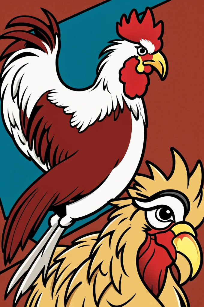 Create me an animated rooster anime logo