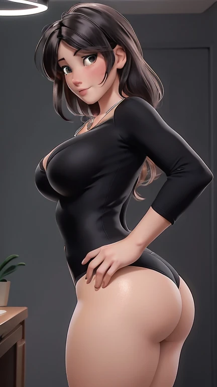 (best qualityer:1.4), body focus, (cute face), work of art, ultrarealistic, (((best qualityer))), ((comely Finger)), , comely body, Gorgeous character design, ,lighting perfeita, colorfully, Ablaze_front_face_lighting, ultra high resolution, high resolution, absurderes:1.2, bokeh:1.2, Lens flare, (Vibrant_colour:1.2), (comely, medium breasts:1.2), (thick-thighs:1.1), thick,
Animated female character, jumping, side view, curvy body, ((facing away to the camera)), Pale skin, (((naked breasts))), face covered by hair, ((wearing tight lycra shorts sexy lingerie seducive lace lingerie)), ((wearing ultra tight black lycra mini shorts)), ((no face view)), ((sexy lingerie)), ass, silver necklace with pendant, wrinkles, long hair, side view, visão lateral