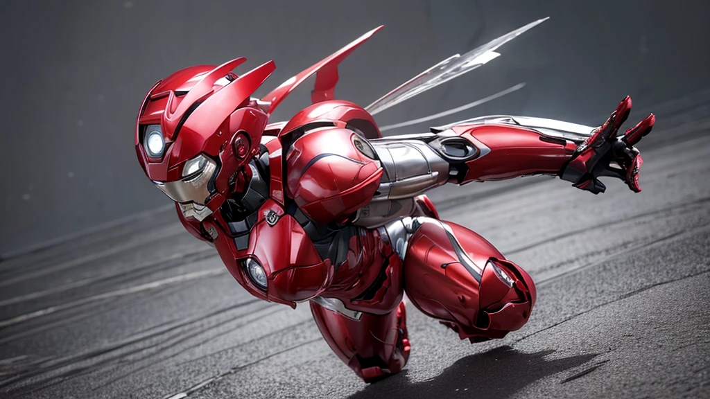 Female Iron Man(Red and Black)、shine、Shortcuts、Textured skin, Super detailed, Attention to detail, high quality, 最high quality, High resolution, 1080P, hard disk, beautiful,(Gundam),beautifulサイボーグ女性,Mecha Cyborg Girl,Battle Mode,Woman with a mechanical body,Full Body Shot、Visor of close-fitting headgear opens、I can see your true face　Expression of bitterness、Sweaty face、、Squint your eyes、、humid、Soaking wet、、Steam coming out of the head、Spread your legs、Embarrassed face、Open your mouth、Hold your face　Boyish black hair　Short-haired　Soaking wet　(Lie on your back with your limbs spread) (emergency)