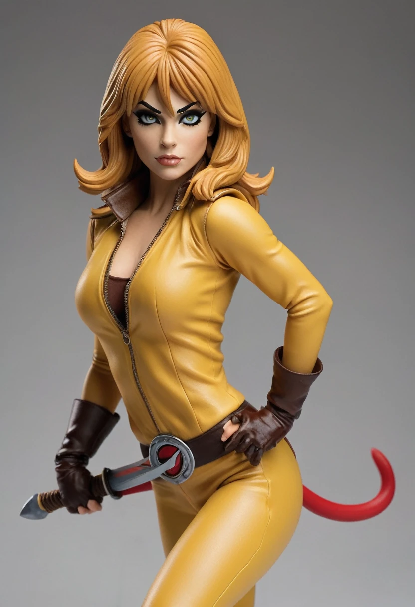 Thundercats cheetara, photo realistic, aggressive position, alluring pose,