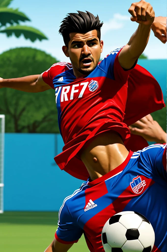 Costa Rican Soccer Animated Character