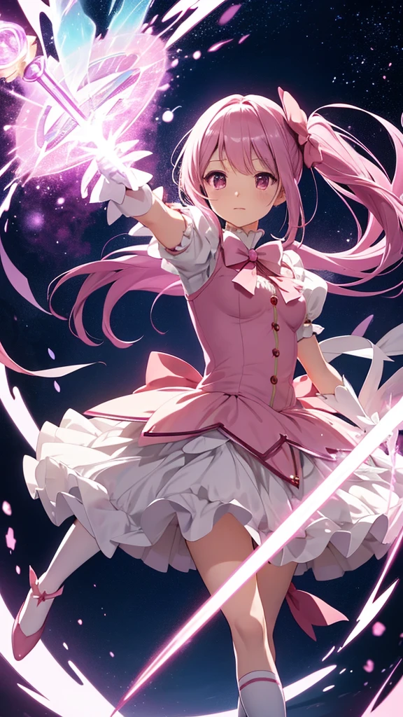 Magical Girl Madoka Madoka God Form Magic Wand Magic Enchantment Magic Attack