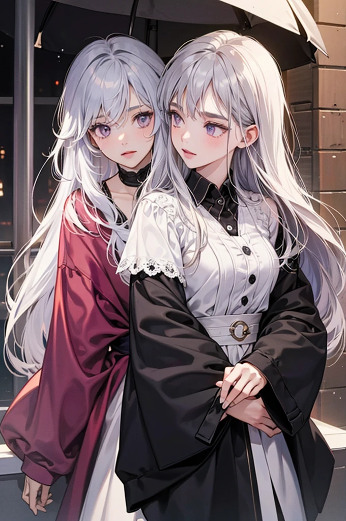 3 girls、A good friend、Mature、Ample breasts、White Hair、黒いドレvinegar、Alluring、Shoulder Bare、ミニvinegarカ、vinegar、Night view、vinegarポットライト、looking at the camera、cool、バvinegarトアップ視点、High resolution、Highest quality