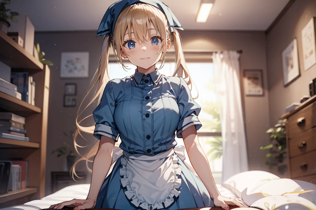 (Tabletop, Highest quality:1.2), Cowboy Shot, alone, One Girl, Kaho Hyuga, smile, View your viewers, Holding Tray, Twin tails, Head scarf, Maid, Frills, Blue Shirt, Waist apron, Puff short sleeves, Blue Skirt, Thighs Thighs Thighs Thighs, White glow,
One Girl, Sex, On the bed, throw, , Mission Grab, Missionaries, Tabletop, Highest quality,Mission Grab,Doggie Grab,kawashiro nitori