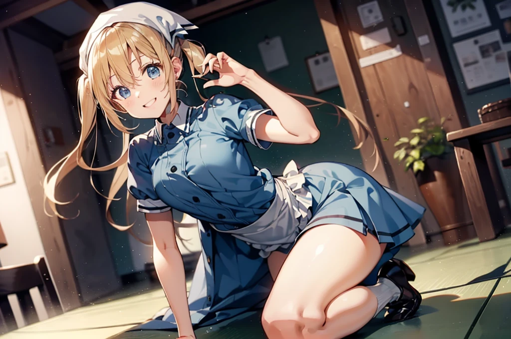 (Tabletop, Highest quality:1.2), Cowboy Shot, alone, One Girl, Kaho Hyuga, smile, View your viewers, Holding Tray, Twin tails, Head scarf, Maid, Frills, Blue Shirt, Waist apron, Puff short sleeves, Blue Skirt, Thighs Thighs Thighs Thighs, White glow,
One Girl, Sex, On the bed, throw, , Mission Grab, Missionaries, Tabletop, Highest quality,Mission Grab,Doggie Grab,kawashiro nitori