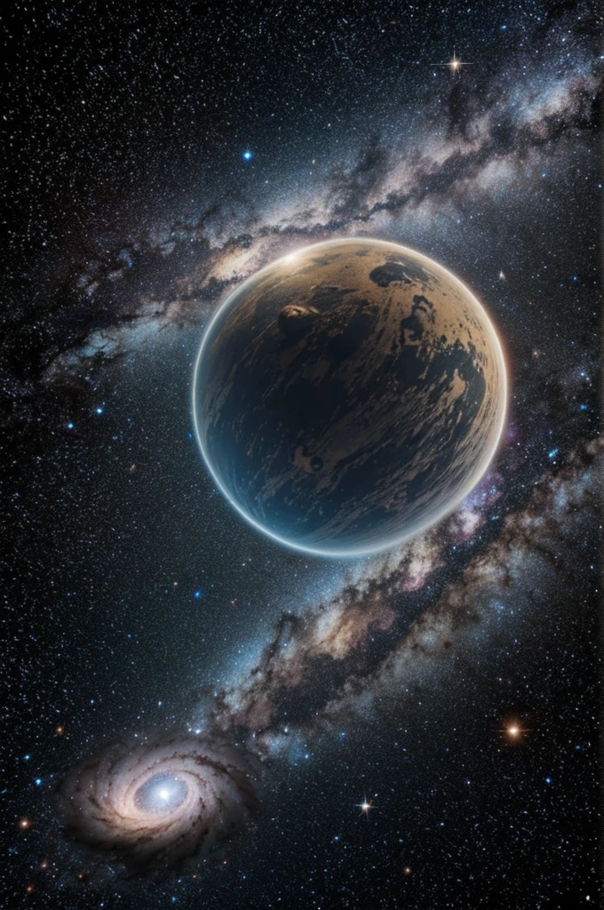 A monster with galaxies and stars inside it
