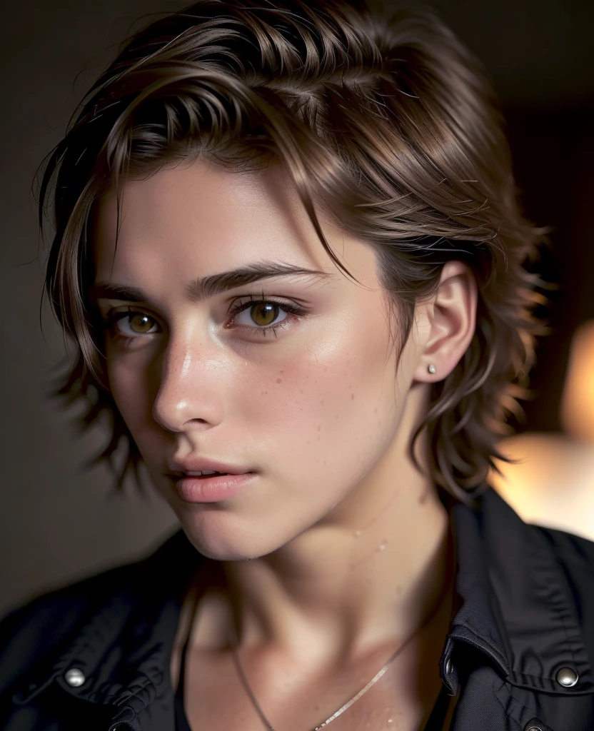 an award winning photograph of a (handsome man:1.1), detailed, trending on artstation,black suit, auburn, brown eyes, sporty body, messy hair, wet hair, light long hair, necklace,20 years old, male, extreme realistic, high quality, very detailed, dramatic lighting, digital art trends on Artstation 8k HD detailed realistic, detailed, skin texture, super detailed, realistic skin texture, armature, best quality, super high res, (fidelity: 1.4), high resolution, detailed, raw photo, sharp re, by lee jeffries nikon d850 film stock photograph 4 kodak portra 400 camera f1.6 lens rich colors hyper realistic lifelike texture dramatic lighting unrealengine trending on artstation cinestill 800, in bedroom