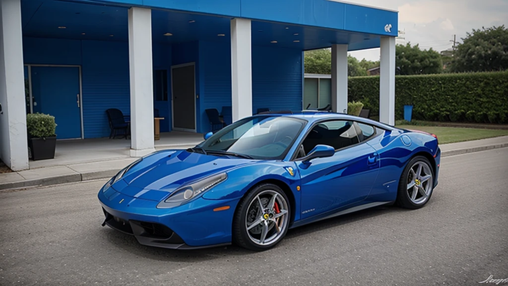blue ferrari