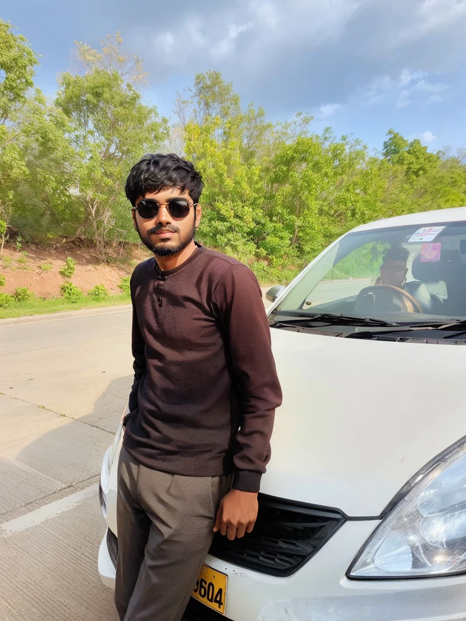 Prompt:
21 year old indian boy With fair skin Wearing spectacles and narrow body Posing for a linkedin picture in formals