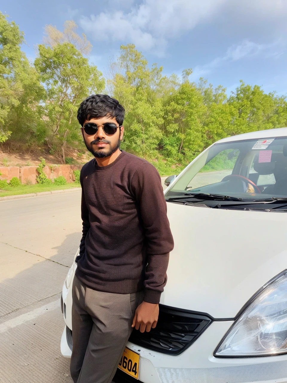 Prompt:
21 year old indian boy With fair skin Wearing spectacles and narrow body Posing for a linkedin picture in formals