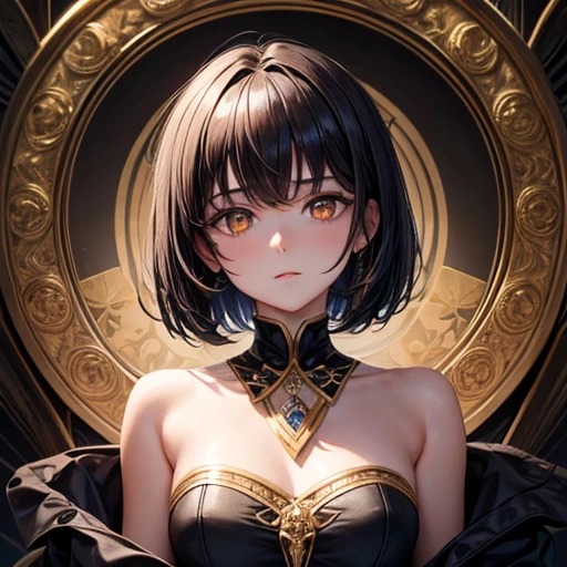 ((Best Quality, 8K, Masterpiece: 1.3)), 1girl, Beauty: 1.3, card art, white background, the image is a representation of the playing card and its color, a badass and sexy rendition of the ace of diamonds,
