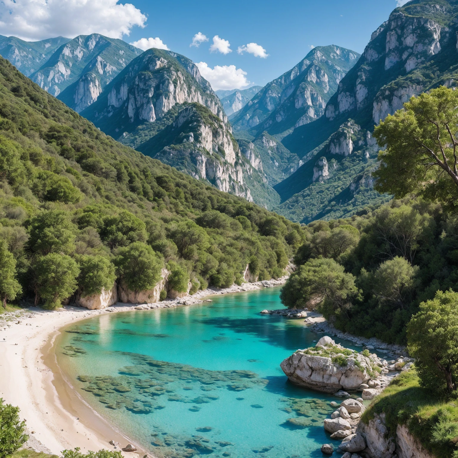 Enchanting charm of Albania's landscapes:0.2 The mesmerizing and alluring beauty that graces Albania's picturesque scenery, showcasing a blend of coastal shores, rugged mountains, and rich historical sites, coming together to create a captivating tapestry of natural wonder.