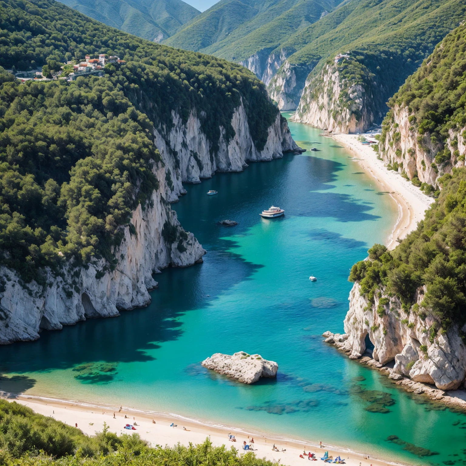 Enchanting charm of Albania's landscapes:0.2 The mesmerizing and alluring beauty that graces Albania's picturesque scenery, showcasing a blend of coastal shores, rugged mountains, and rich historical sites, coming together to create a captivating tapestry of natural wonder.
