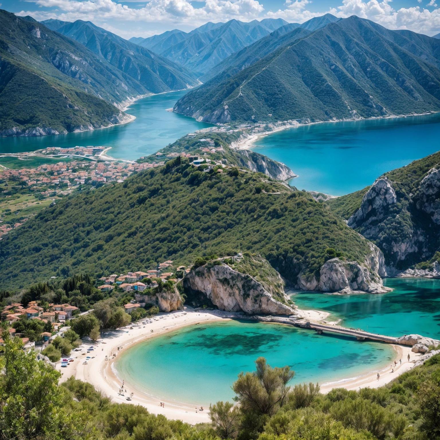Enchanting charm of Albania's landscapes:0.2 The mesmerizing and alluring beauty that graces Albania's picturesque scenery, showcasing a blend of coastal shores, rugged mountains, and rich historical sites, coming together to create a captivating tapestry of natural wonder.