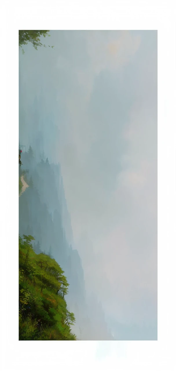 Realistic, real life, beautiful hiking trail with background by greg rutkowski, style of laurie greasley, studio ghibli, akira toriyama, james gilleard, genshin impact, trending pixiv fanbox, acrylic palette knife, 4k, (vibrant colors), (highly saturated), devinart, trending on artstation