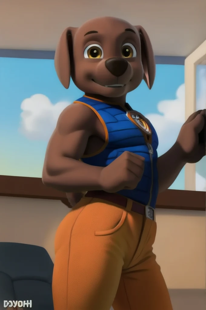 Zuma from paw patrol butts