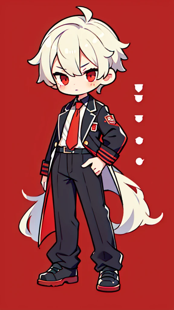 Vtuber model limbs , vtuber model , vtuber character sheet sketch , male , shota , cute , black and red clothing , blood
