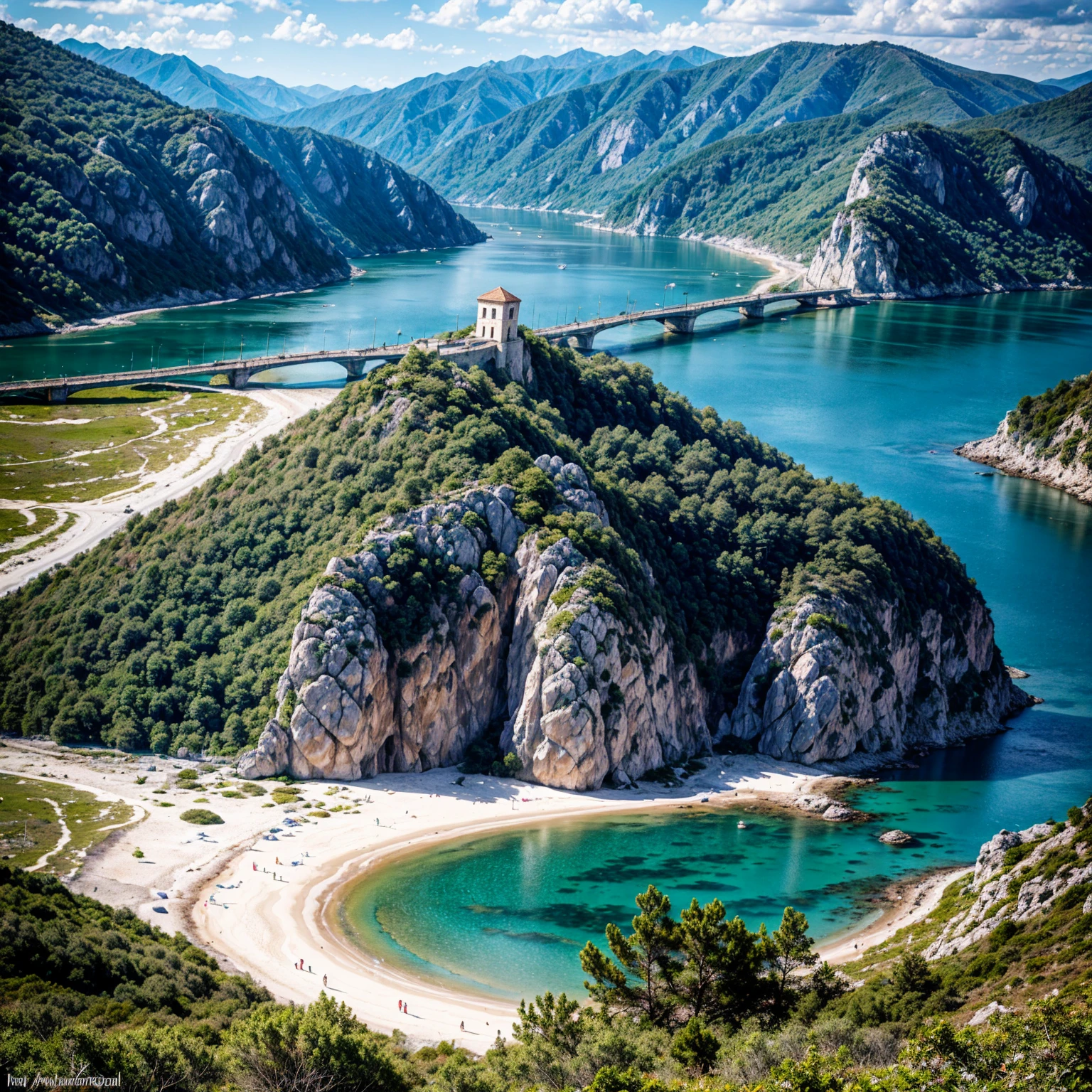 Enchanting charm of Albania's landscapes:0.2 The mesmerizing and alluring beauty that graces Albania's picturesque scenery, showcasing a blend of coastal shores, rugged mountains, and rich historical sites, coming together to create a captivating tapestry of natural wonder.