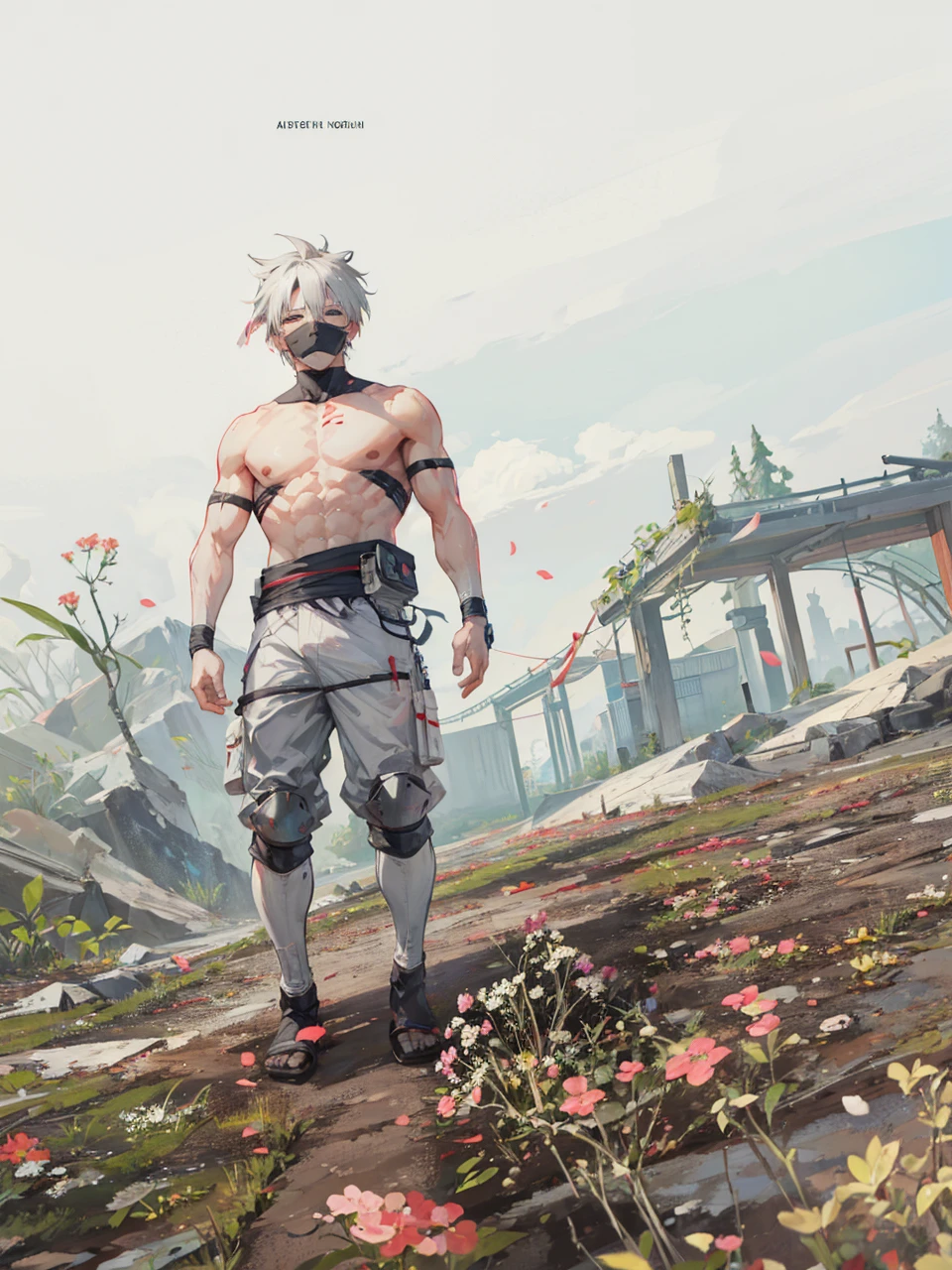 kakashi, smile, HD, high res, looking at viewer, high quality