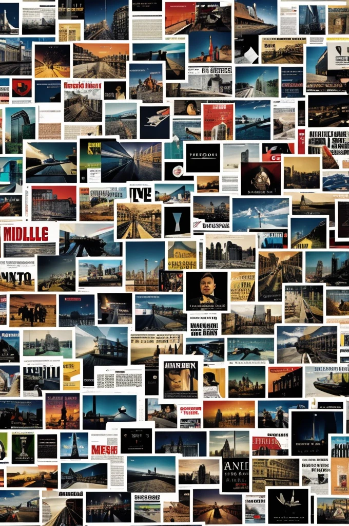 Photomontage with magazine fragments: The insecurity of the country 