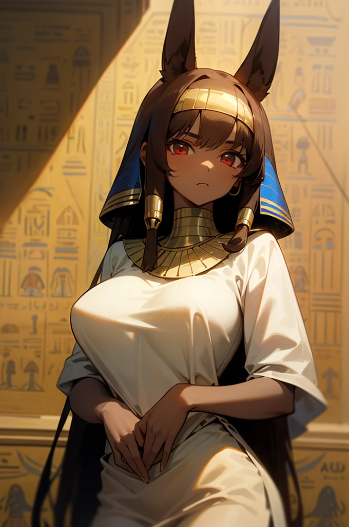 ((Masterpiece)), 8k wallpaper,((upper body)),kousaka honoka, blue eyes,beautiful ,facial details, nipples,(desire to have sex:1.2), tears in eyes ,((broken soul expression)),thighs, midriff, sweating,sweat drops, (golden exposing Egyptian dress), tiara,in Egyptian desert.