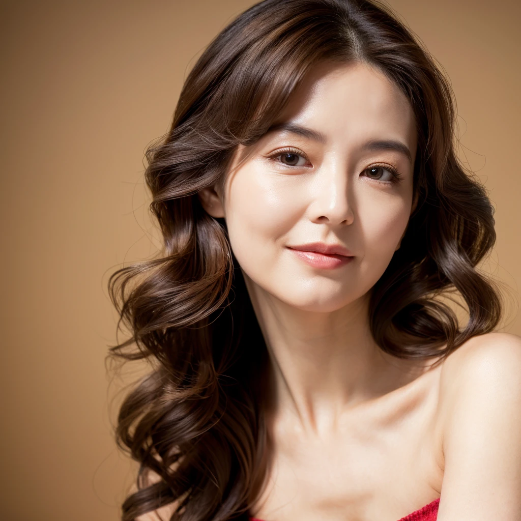 Beautiful mature woman with wavy long hair, she is alluring, Sexy beauty, Ultra-high resolution,(Realistic:1.4), ((Highest quality)), ((masterpiece)), (be familiar with),