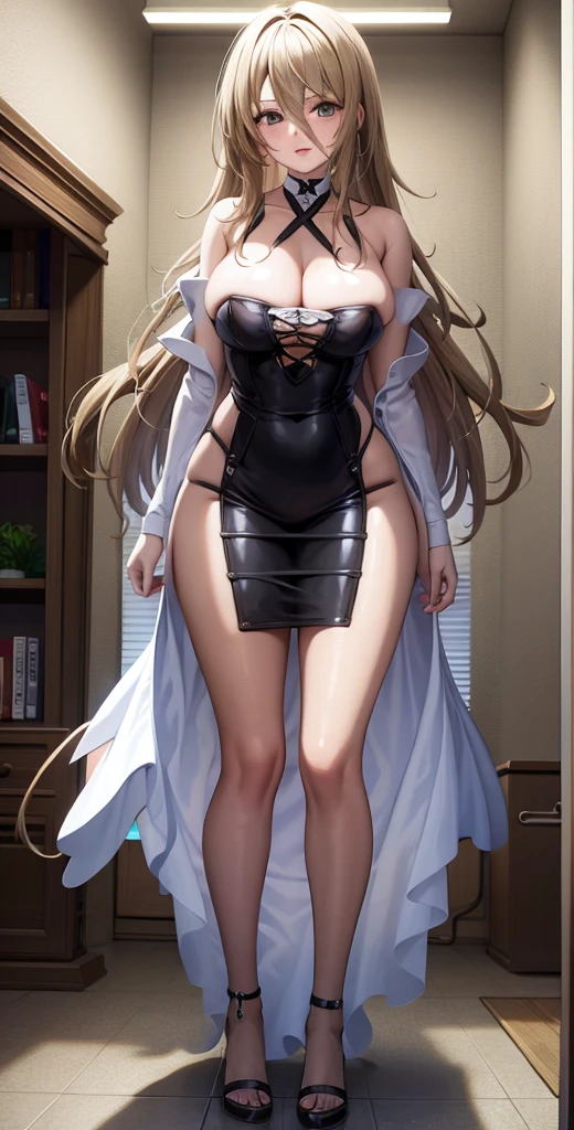 girl,Large Breasts,long hair,Topless,Bow,