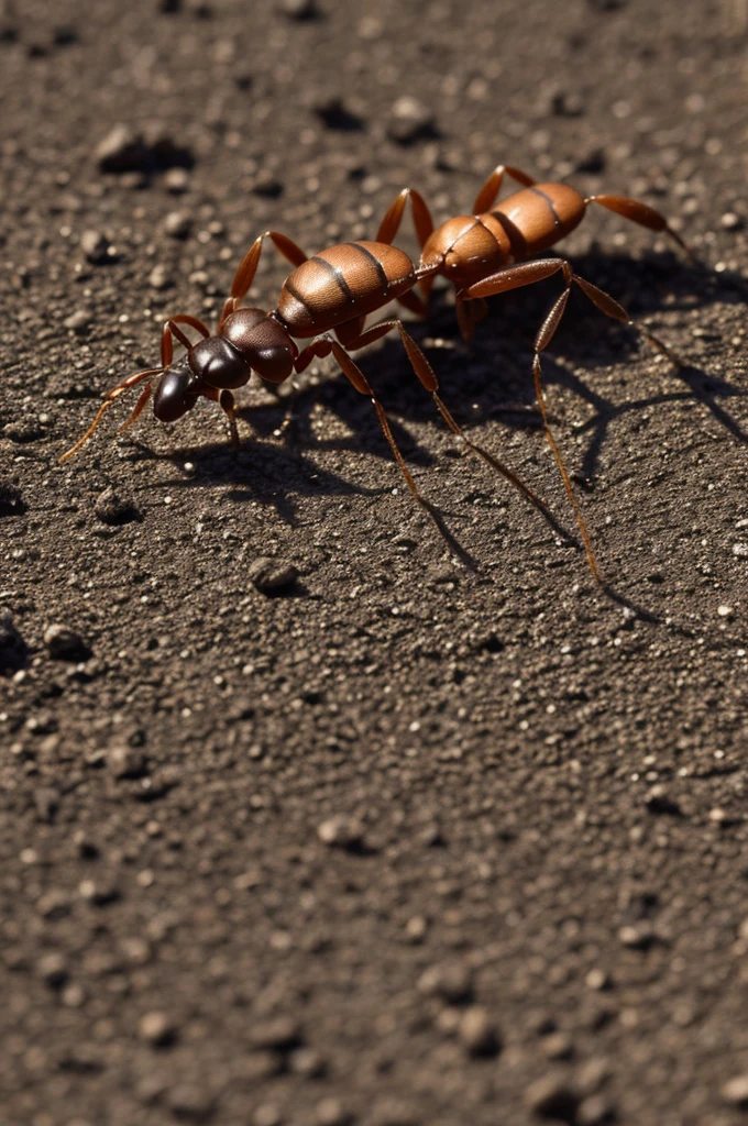 An ant with a t-shirt that says sector 3 and an ant with a t-shirt that says sector 8 and that 8 is stealing food from 3