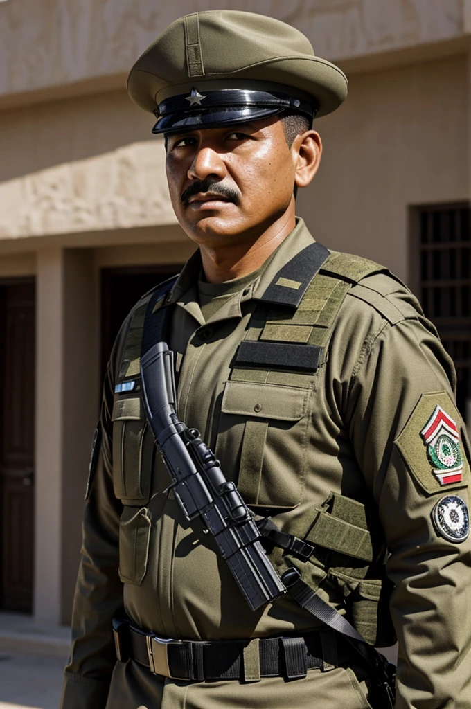 An advanced Mexican high command soldier