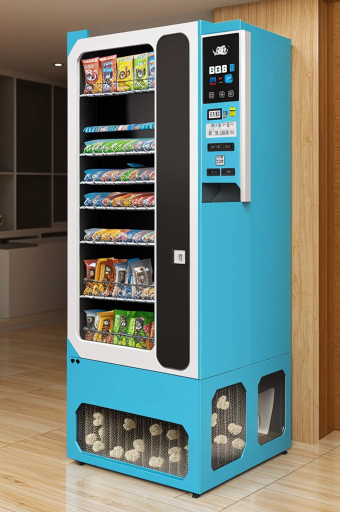 Generate a 3D cat litter vending machine from 1,60 cm