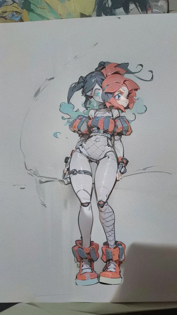 The character has an artificial body similar to that of the protagonist of the film Alita and a doll.. Your style is that of a joker