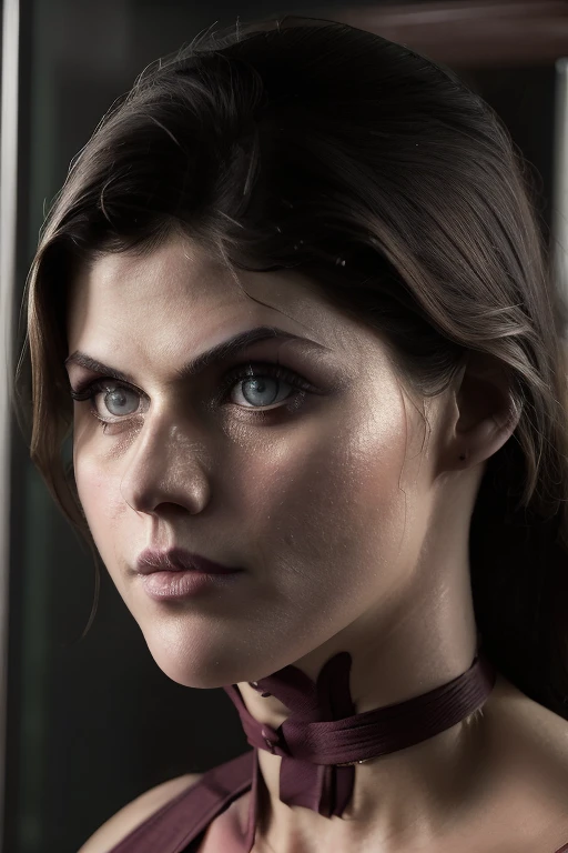 (Masterpiece, 4k resolution, ultra-realistic, very detailed) bound and gagged BDSM sexy beautiful alexandra daddario trapped in a body case in the style of realism, glistening skin, , natural lighting, Defined full lips. fitness feminine body. portrait photography by artgerm, in the style of realism, glistening skin, , natural lighting, Defined full lips. Muscular fitness feminine body (shibari) (sucking ) ()