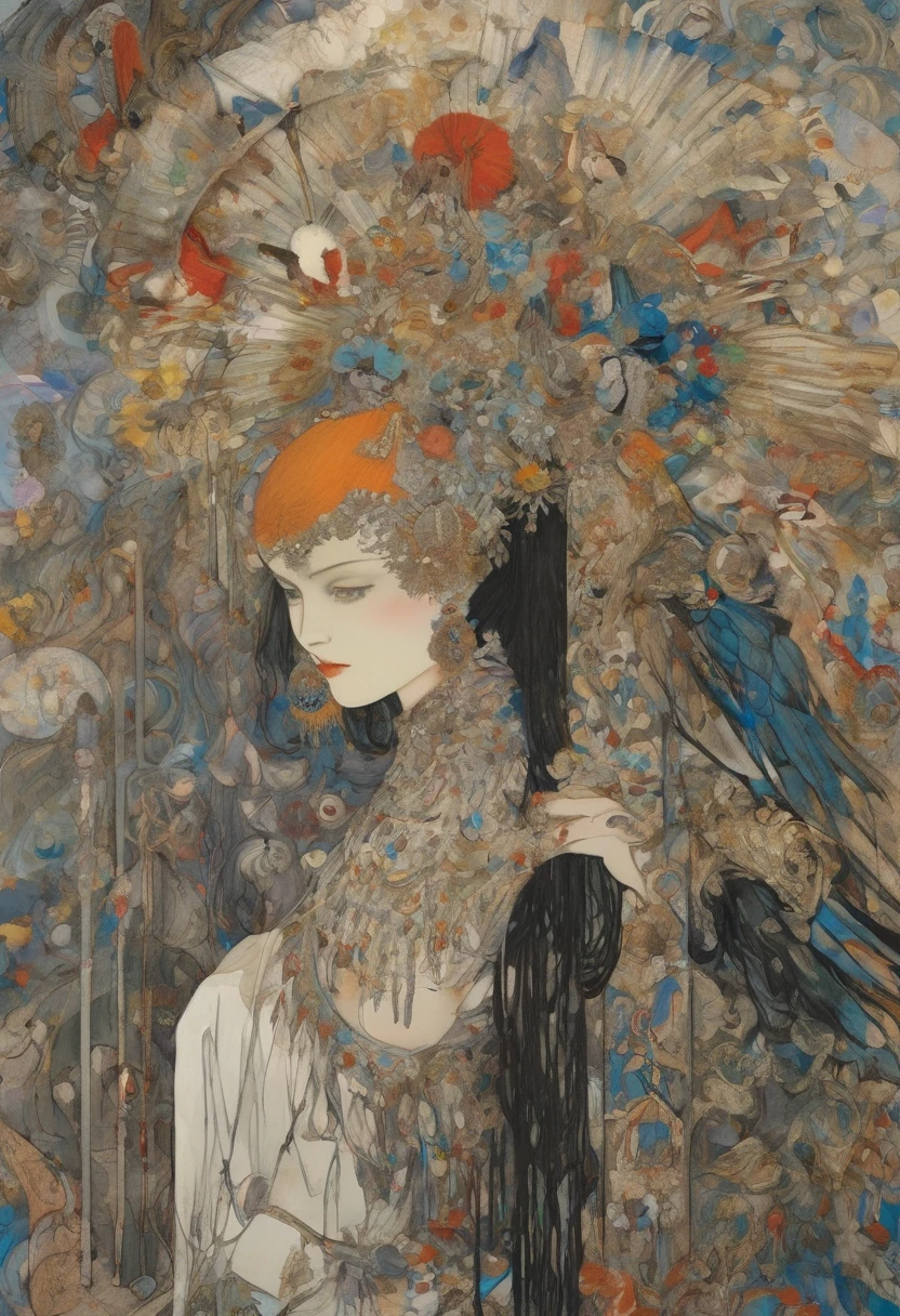 Beautiful woman, art:Conrad Rosette, Harry Clarke, Affandi, Anne DeWylie