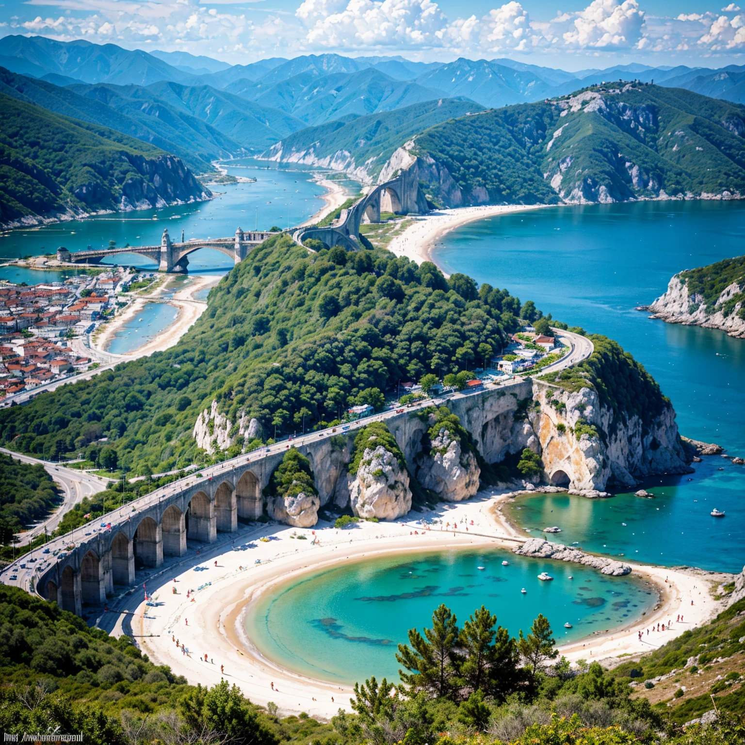 Enchanting charm of Albania's landscapes:0.2 The mesmerizing and alluring beauty that graces Albania's picturesque scenery, showcasing a blend of coastal shores, rugged mountains, and rich historical sites, coming together to create a captivating tapestry of natural wonder.