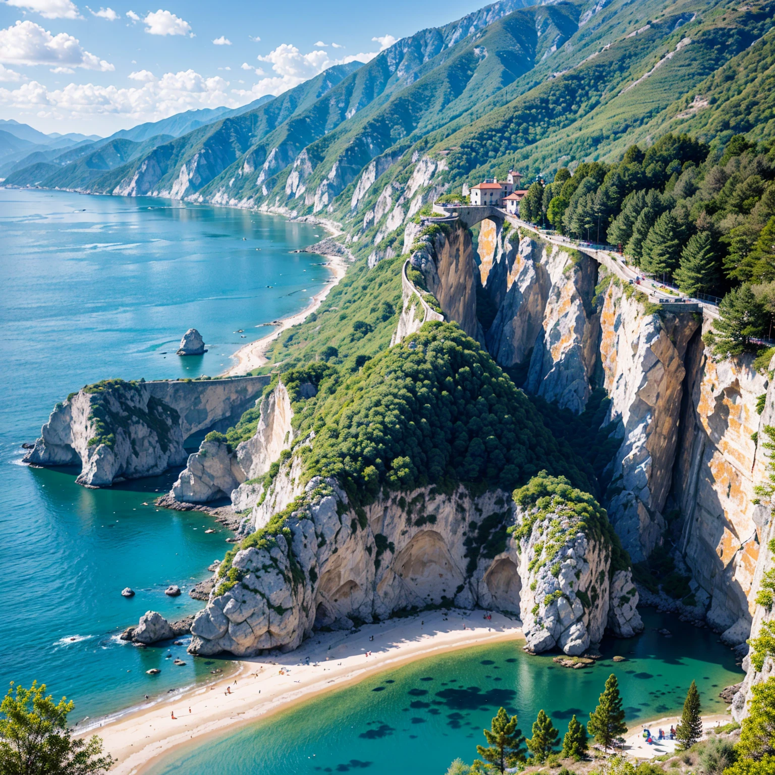 Enchanting charm of Albania's landscapes:0.2 The mesmerizing and alluring beauty that graces Albania's picturesque scenery, showcasing a blend of coastal shores, rugged mountains, and rich historical sites, coming together to create a captivating tapestry of natural wonder.