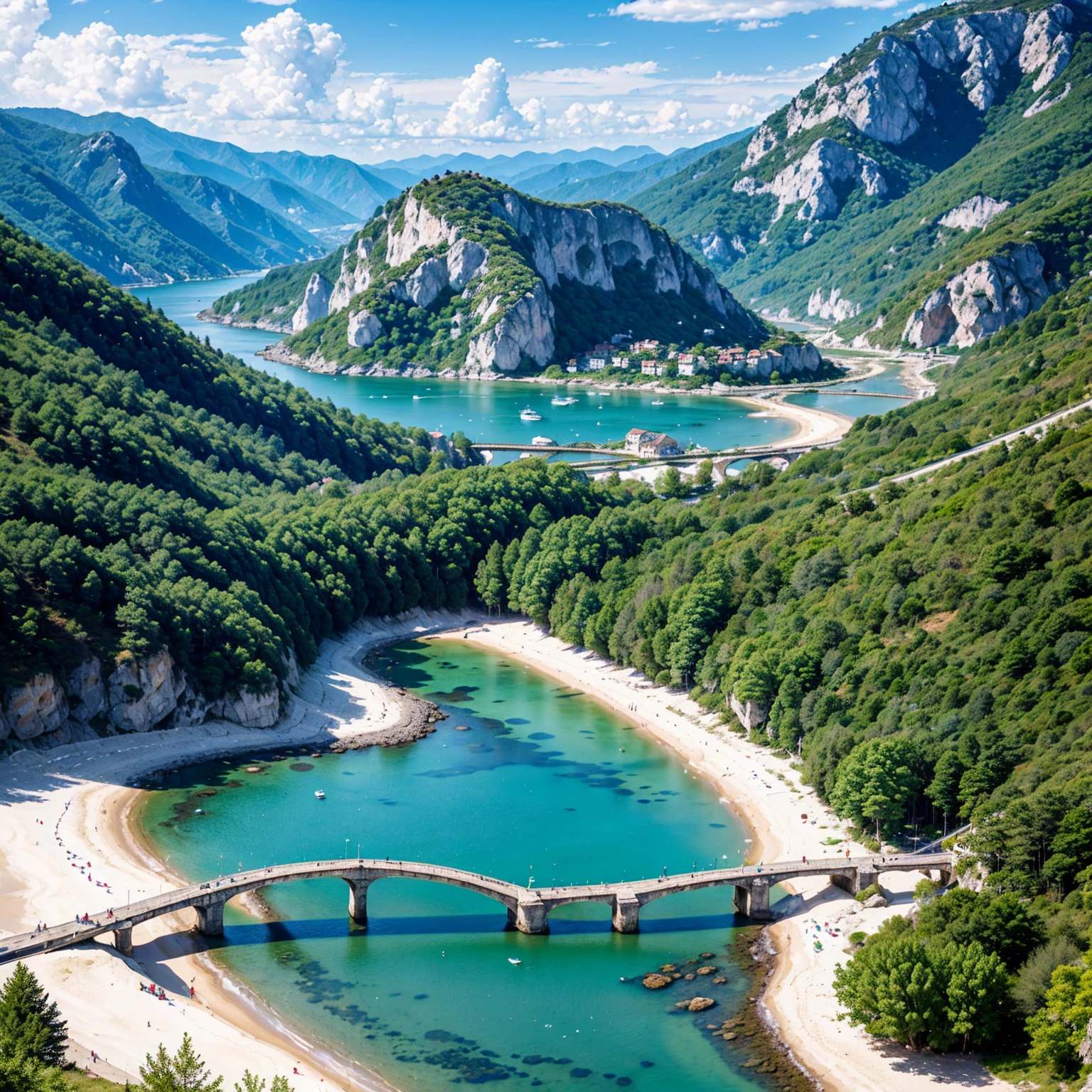 Enchanting charm of Albania's landscapes:0.2 The mesmerizing and alluring beauty that graces Albania's picturesque scenery, showcasing a blend of coastal shores, rugged mountains, and rich historical sites, coming together to create a captivating tapestry of natural wonder.