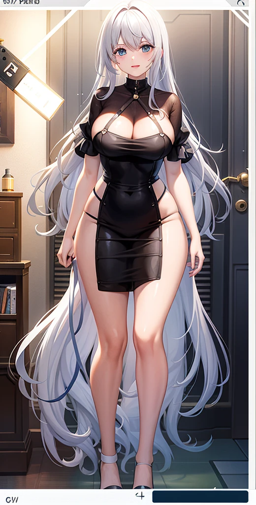 girl,Large Breasts,long hair,Topless,Bow,