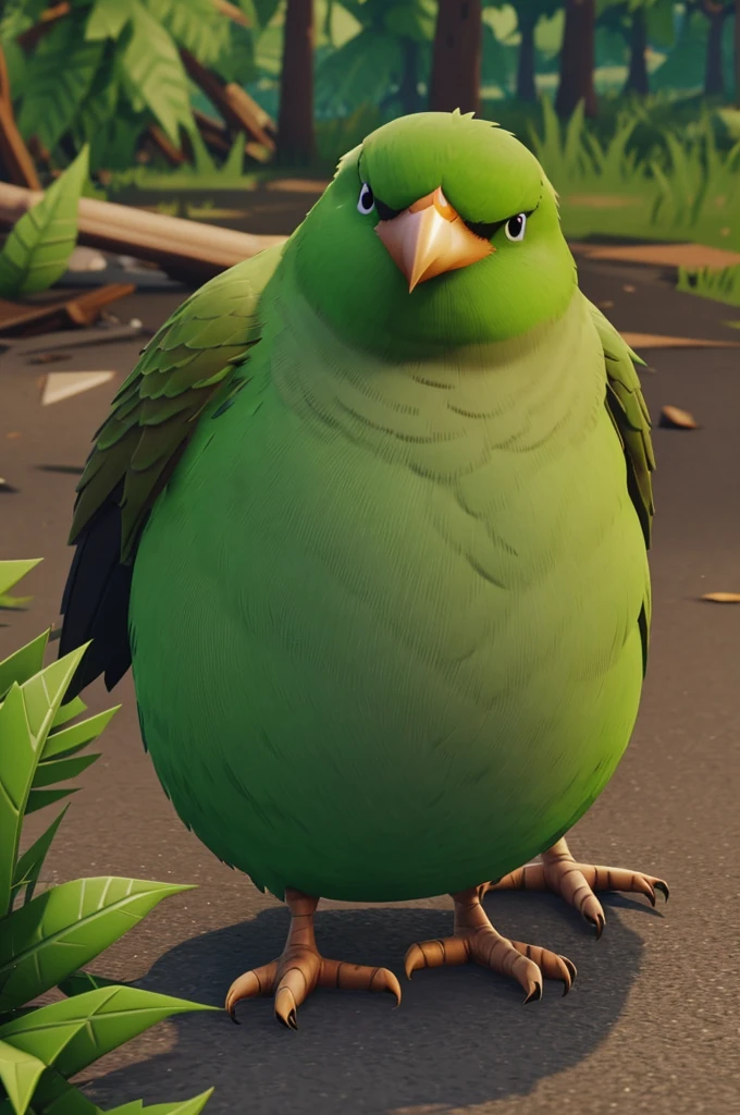 Fat and green bird in fortnite