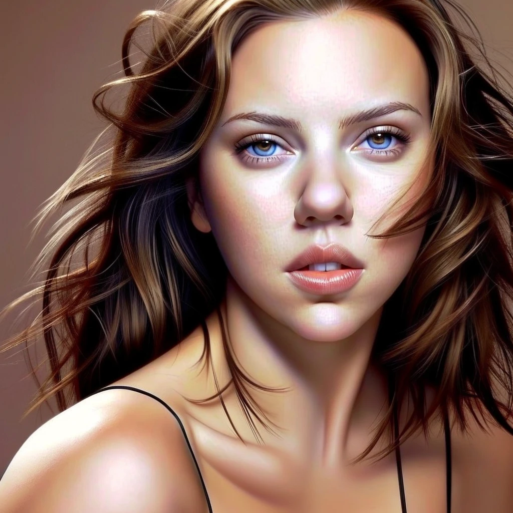 Most beautiful, bownsy black hair, beutiful brown eyes,hot and sexy,full bodycenematic and realistic hollywood actress, Scarlett Johansson