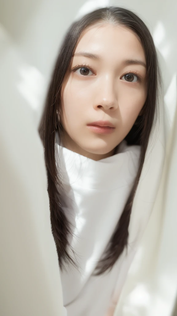 (((Ultra-high resolution、close、Cute Japanese Woman)))、顔のUltra-high resolutionクローズアップ画像を作成してください。
Long, straight black hair frames her face。
So that every single hair is clearly visible、Depicts subtle color changes depending on the amount of light hitting the subject。
The skin is white and smooth、Has a natural glow。
Fine skin texture、Representing the fine details of pores。
amountや頬に薄い赤みがある部分を詳細に。
The eyes are almond-shaped and dark brown.。
Fine details of the iris、Depicts color gradations and patterns。
Long, natural-looking eyelashes, each and every one visible。
Well-groomed eyebrows、indivual々The hair is clearly visible。
Light reflects off into the eyes、Create small highlights。
noseは繊細で、nose孔の細かいディテールがある。
Lips are plump and naturally pink。
Depicts the fine lines and soft curves of the lips。
Shiny、Accentuate the shape。
Detailed depiction of lip texture。
Particular attention to the depiction of light and shadow。
Soft natural light gently illuminates the face from the front。
amount、nose、Creates a subtle glow on the cheeks。
Shadows are cast softly along the contours of the face、cheekbone、Jaw Curve、noseの側面を強調。
The gloss of her lips reflects the light faintly.、Emphasizes plump texture。
The shadow of the hair adds depth and dimension.、indivual々The hair shines in the light。
The background is simple and blurred.、Focus on the face。
In the highest quality、Representing the utmost detail。
Negative prompts:

Noisy Images、Low resolution、Avoid blurry detaily hair is messy、Avoid unnatural hair textures。
Skin is unnaturally smooth、Avoid overly processed skin images。
Pores are invisible、Avoid products that have lost their skin texture。
Flat iris、Avoid those that lack detailed information。
short lashes、Avoid unnaturally thin eyebrows。
Light reflects off into the eyesていない、Avoid those with expressionless eyes。
noseのディテールが欠けているものは避ける。
Dry lips、Avoid unnatural colors。
Lip texture is not visible、Avoid non-shiny items。
Poor balance of light and shadow、Avoid evenly lit faces。
amount、nose、Avoid products that don&#39;t have a glow on your cheeks.。
cheekboneやJaw Curveが強調されていないものは避ける。
The shadow of the hair is shallow、Avoid things that lack volume。
The background is complicated、Avoid images where the face is not in focus。