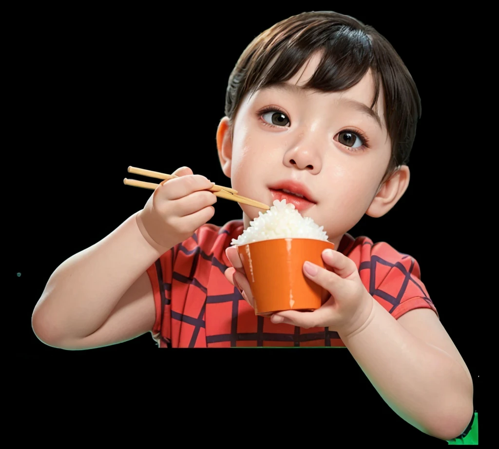a young boy eating rice,child,cute,beautiful detailed eyes,beautiful detailed lips,extremely detailed face,detailed portrait,(best quality,4k,8k,highres,masterpiece:1.2),ultra-detailed,(realistic,photorealistic,photo-realistic:1.37),HDR,UHD,studio lighting,ultra-fine painting,sharp focus,physically-based rendering,extreme detail description,professional,vivid colors,bokeh,warm lighting,natural light,detailed texture,intricate details,soft focus,shallow depth of field,dynamic composition,cinematic framing,volumetric lighting